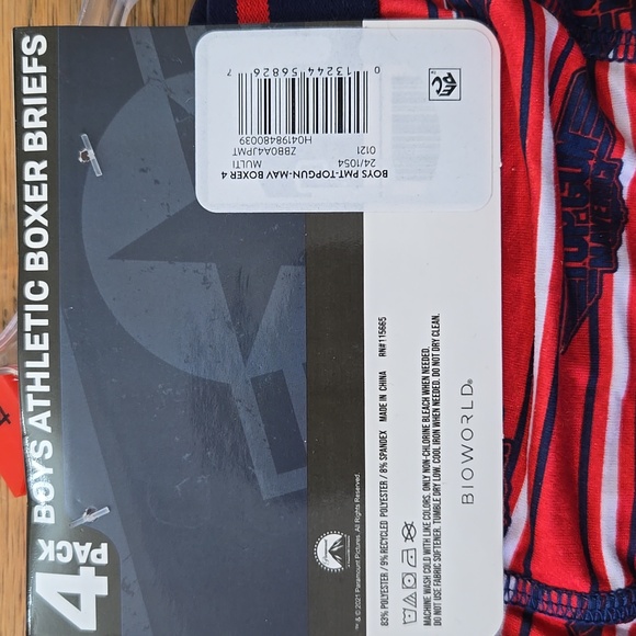 Top Gun Boys Athletic Boxer Briefs Underwear Sixe 4 XS 4Pack - Picture 4 of 6